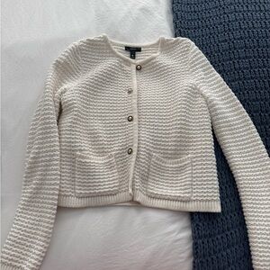 Women's Aqua Cream Cardigan